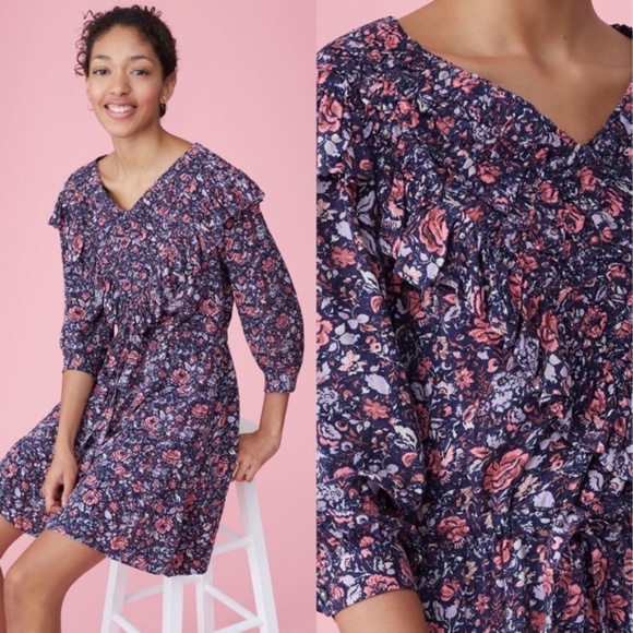 Rebecca Taylor Dresses & Skirts - La Vie Rebecca Taylor Floral Ruffle Dress 13W2